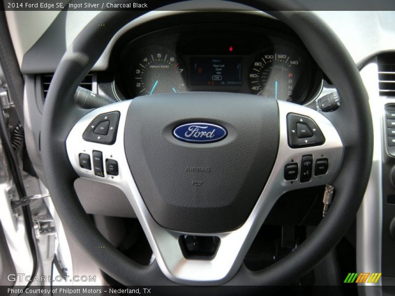 Ingot Silver / Charcoal Black 2014 Ford Edge SE