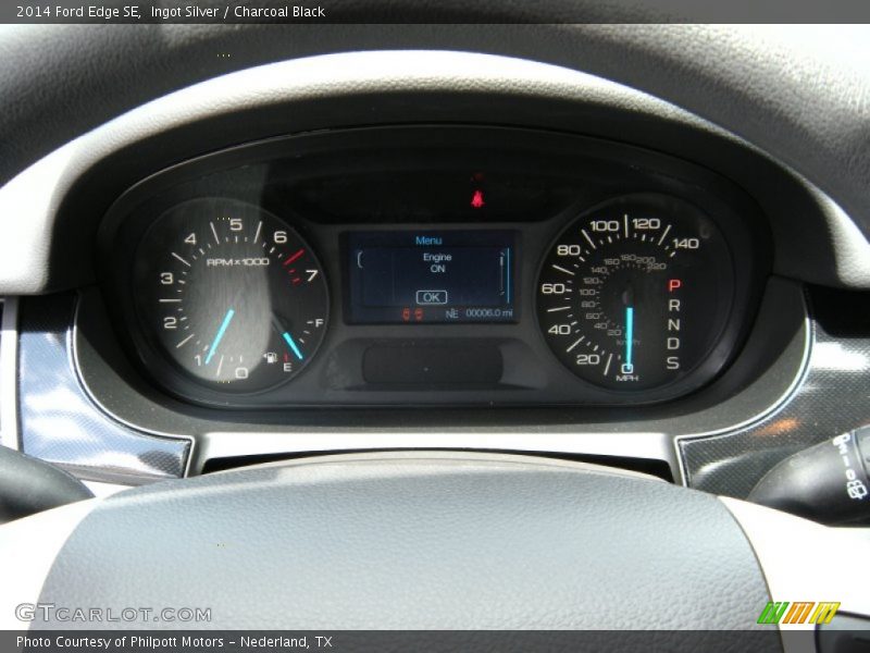 Ingot Silver / Charcoal Black 2014 Ford Edge SE