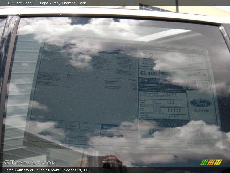 Ingot Silver / Charcoal Black 2014 Ford Edge SE