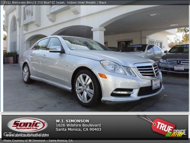 Iridium Silver Metallic / Black 2012 Mercedes-Benz E 350 BlueTEC Sedan