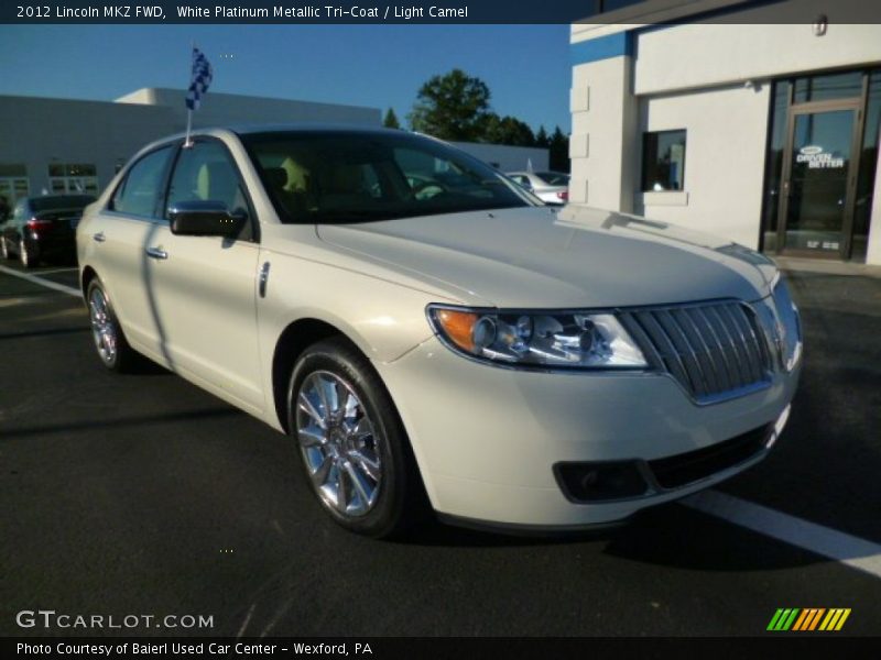 White Platinum Metallic Tri-Coat / Light Camel 2012 Lincoln MKZ FWD