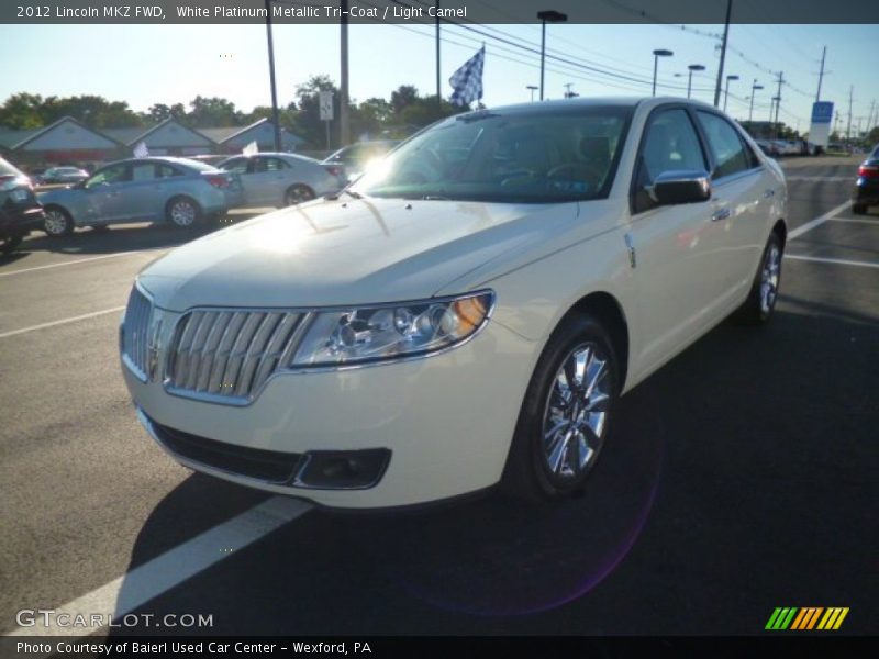 White Platinum Metallic Tri-Coat / Light Camel 2012 Lincoln MKZ FWD