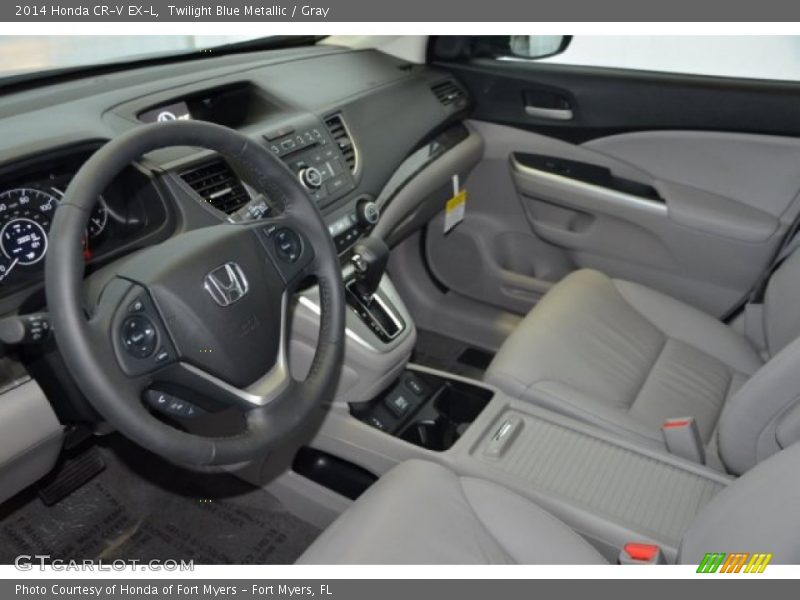 Twilight Blue Metallic / Gray 2014 Honda CR-V EX-L