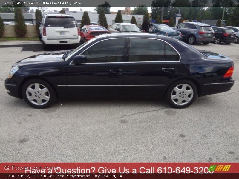 Blue Onyx Pearl / Ivory 2002 Lexus LS 430