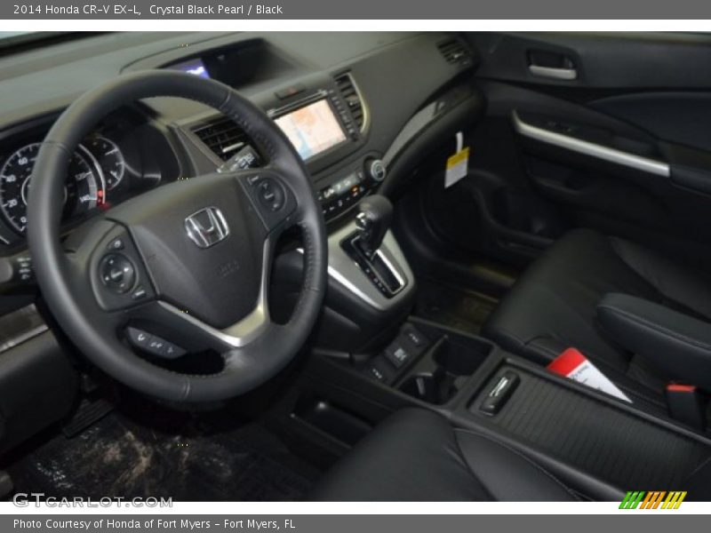 Crystal Black Pearl / Black 2014 Honda CR-V EX-L