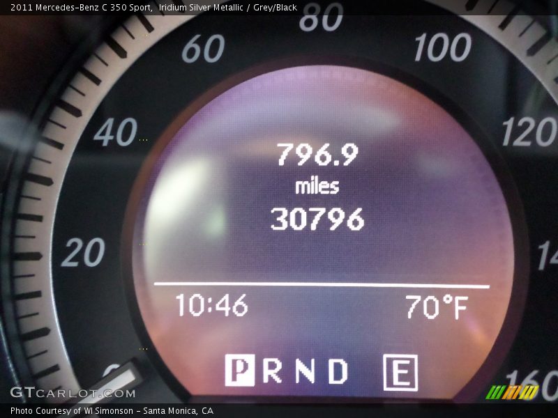 Iridium Silver Metallic / Grey/Black 2011 Mercedes-Benz C 350 Sport