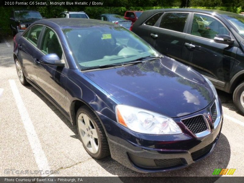 Midnight Blue Metallic / Ebony 2010 Pontiac G6 Sedan