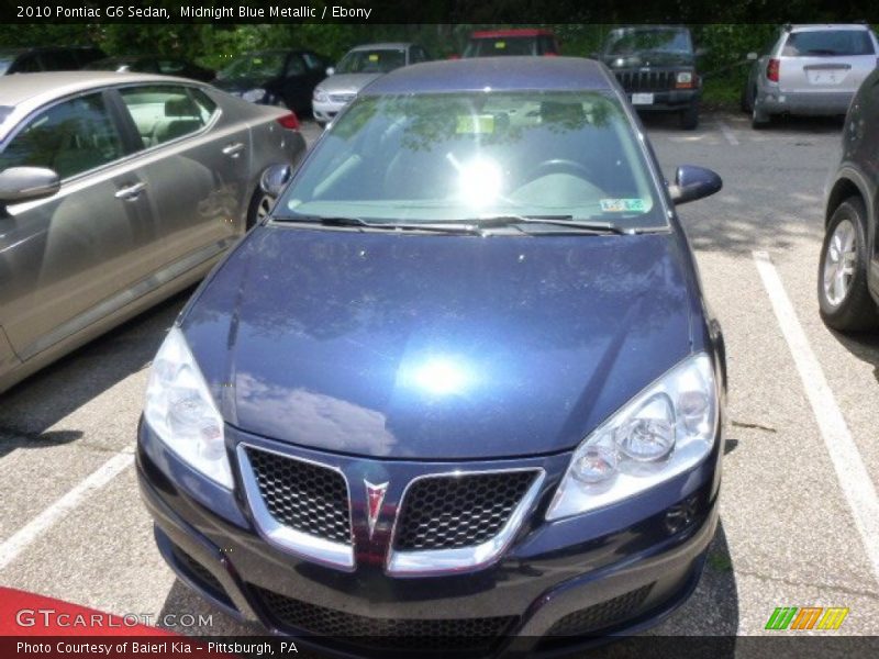 Midnight Blue Metallic / Ebony 2010 Pontiac G6 Sedan