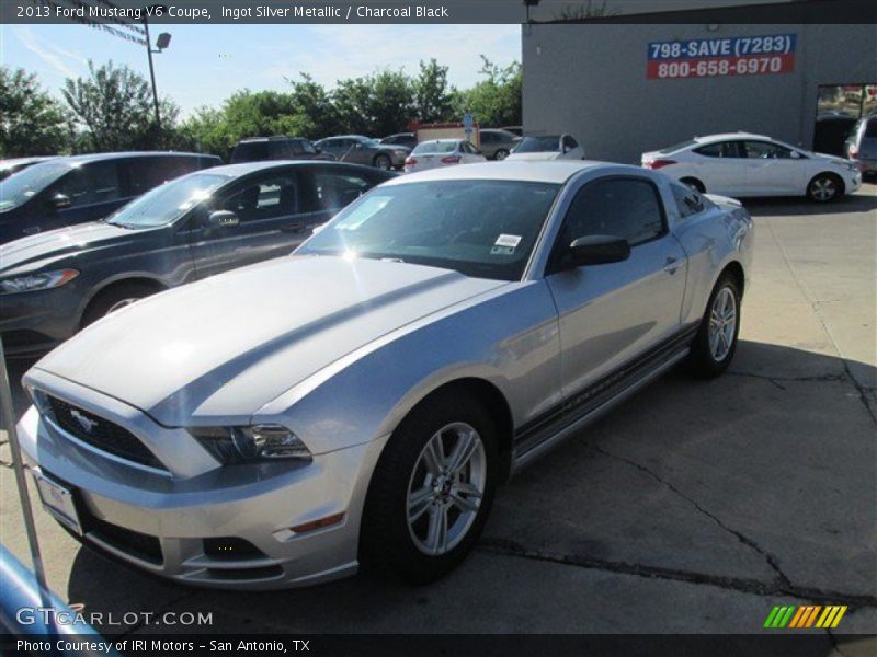 Ingot Silver Metallic / Charcoal Black 2013 Ford Mustang V6 Coupe