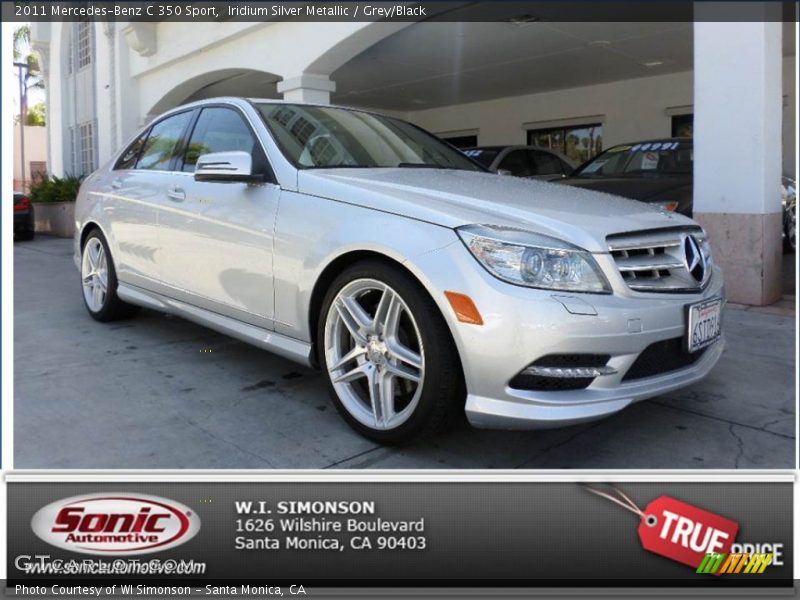 Iridium Silver Metallic / Grey/Black 2011 Mercedes-Benz C 350 Sport