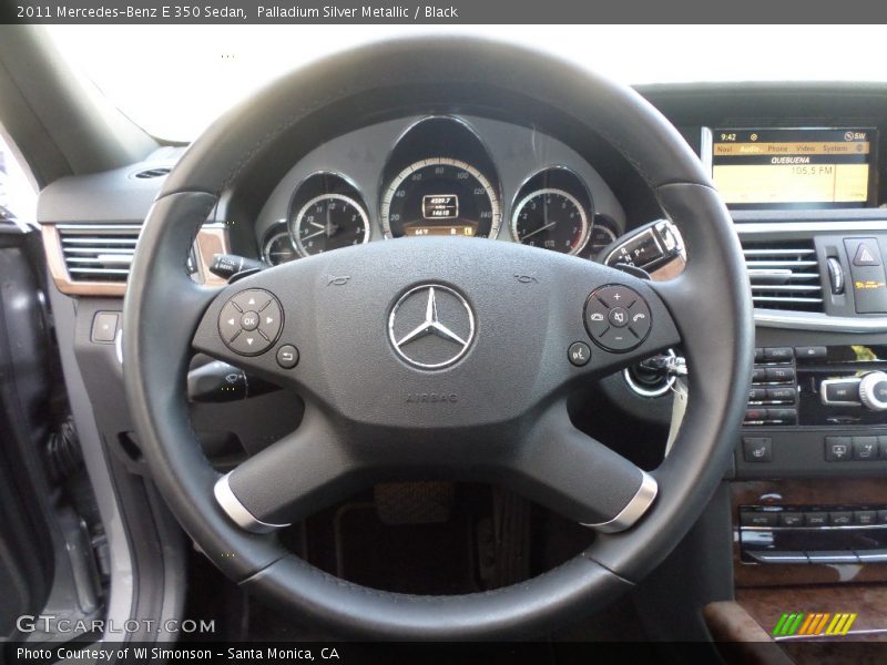 Palladium Silver Metallic / Black 2011 Mercedes-Benz E 350 Sedan