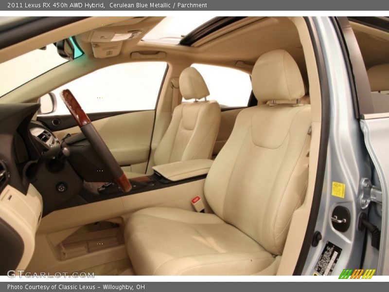 Cerulean Blue Metallic / Parchment 2011 Lexus RX 450h AWD Hybrid