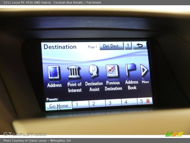 Cerulean Blue Metallic / Parchment 2011 Lexus RX 450h AWD Hybrid