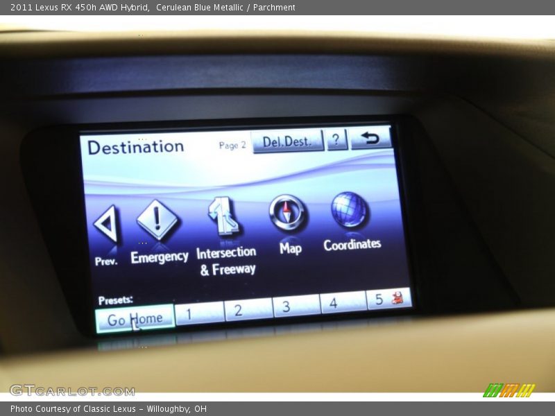 Cerulean Blue Metallic / Parchment 2011 Lexus RX 450h AWD Hybrid