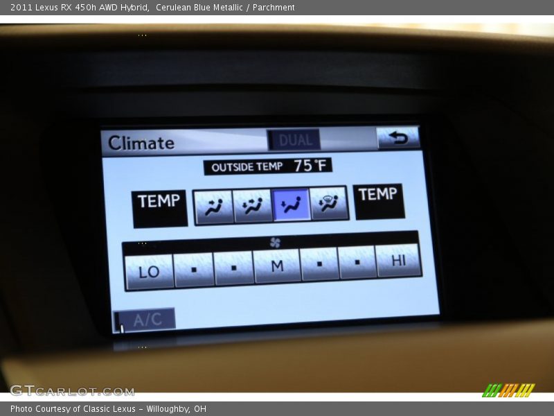 Cerulean Blue Metallic / Parchment 2011 Lexus RX 450h AWD Hybrid