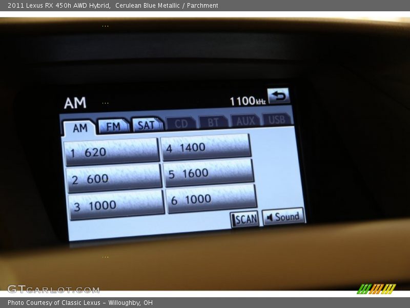 Cerulean Blue Metallic / Parchment 2011 Lexus RX 450h AWD Hybrid