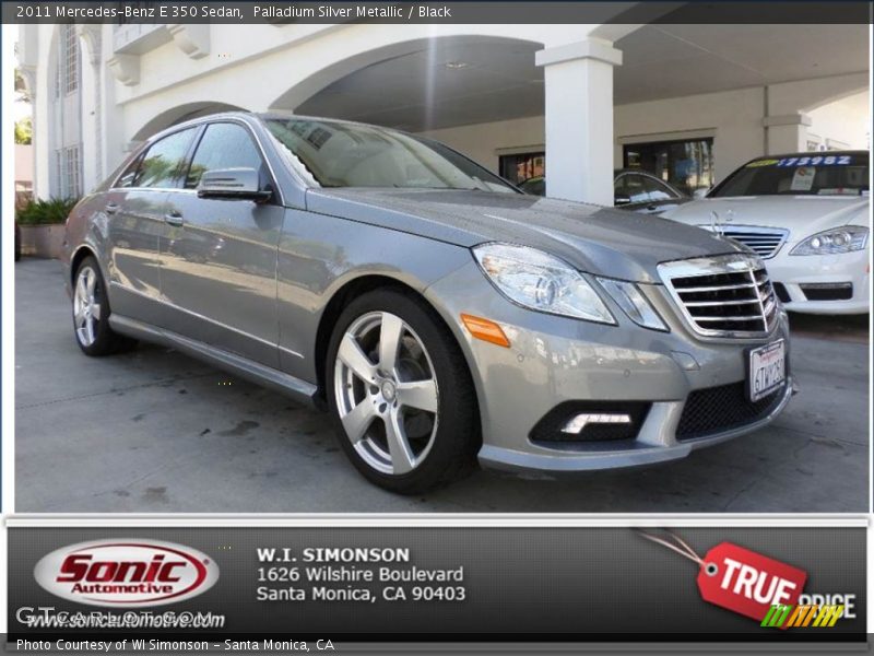 Palladium Silver Metallic / Black 2011 Mercedes-Benz E 350 Sedan