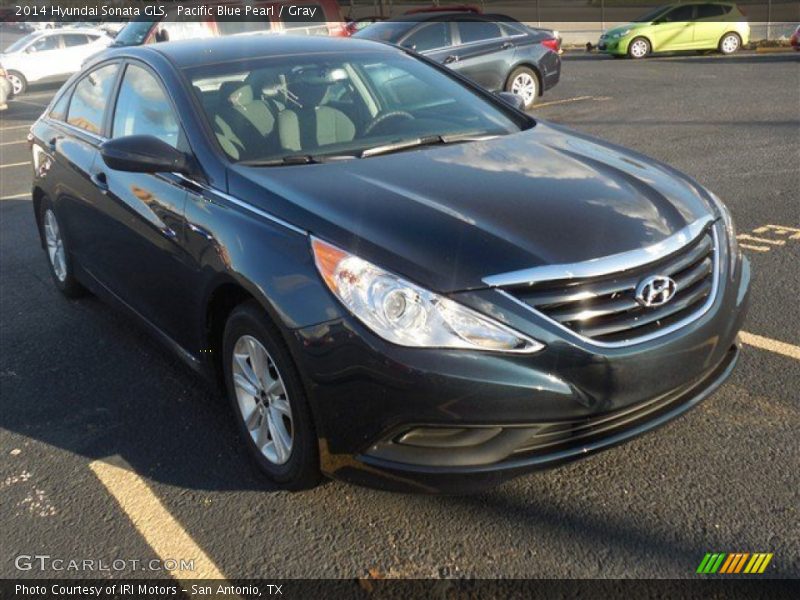 Pacific Blue Pearl / Gray 2014 Hyundai Sonata GLS