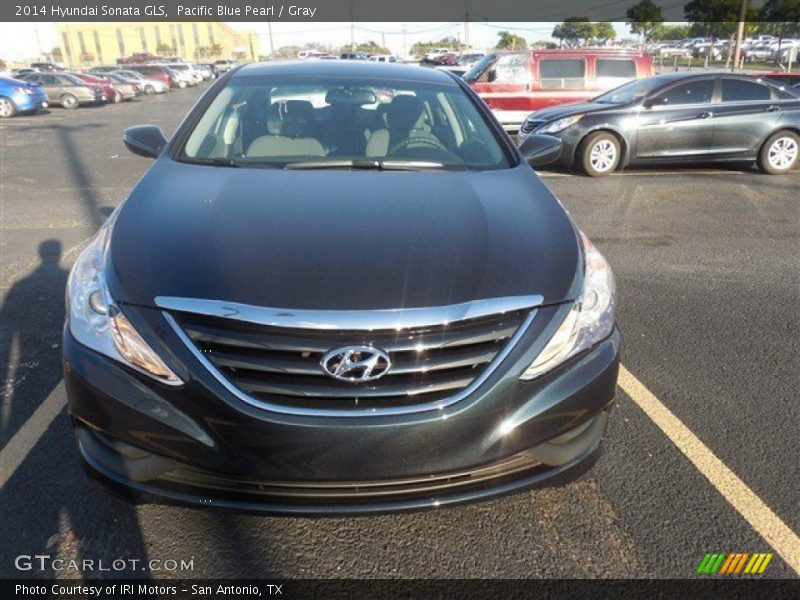 Pacific Blue Pearl / Gray 2014 Hyundai Sonata GLS