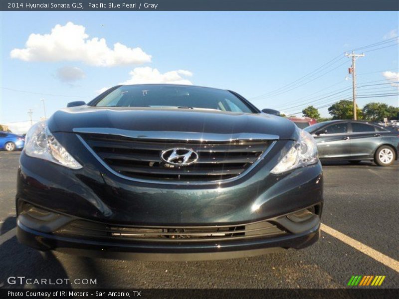 Pacific Blue Pearl / Gray 2014 Hyundai Sonata GLS