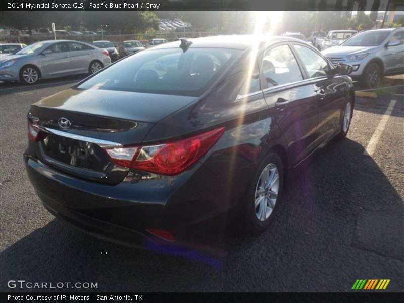 Pacific Blue Pearl / Gray 2014 Hyundai Sonata GLS