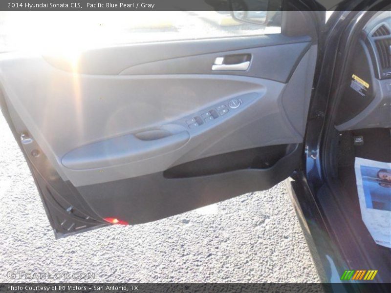 Pacific Blue Pearl / Gray 2014 Hyundai Sonata GLS