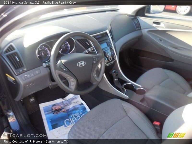 Pacific Blue Pearl / Gray 2014 Hyundai Sonata GLS