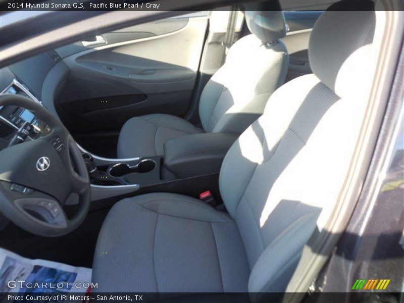 Pacific Blue Pearl / Gray 2014 Hyundai Sonata GLS
