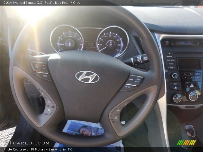 Pacific Blue Pearl / Gray 2014 Hyundai Sonata GLS