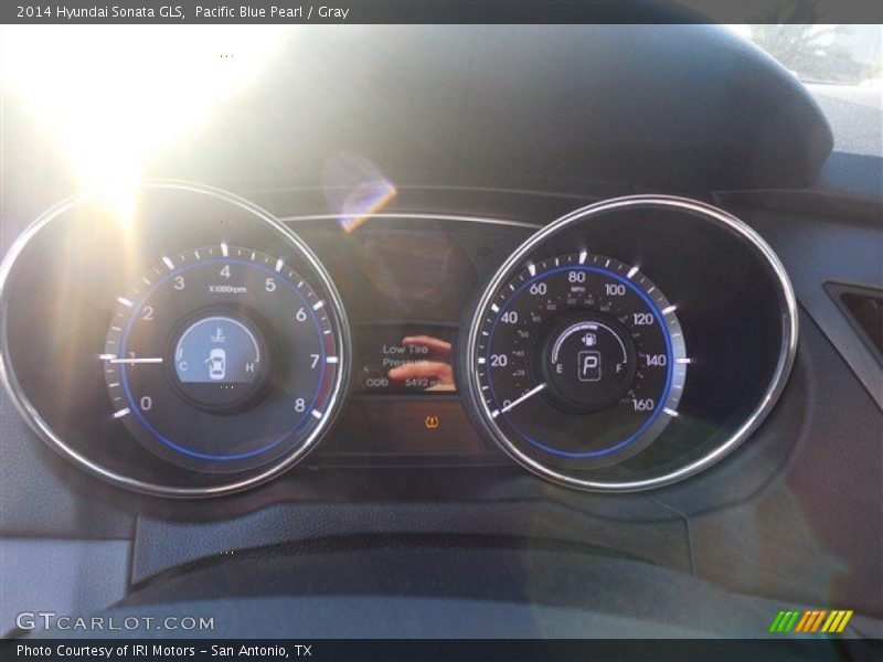 Pacific Blue Pearl / Gray 2014 Hyundai Sonata GLS