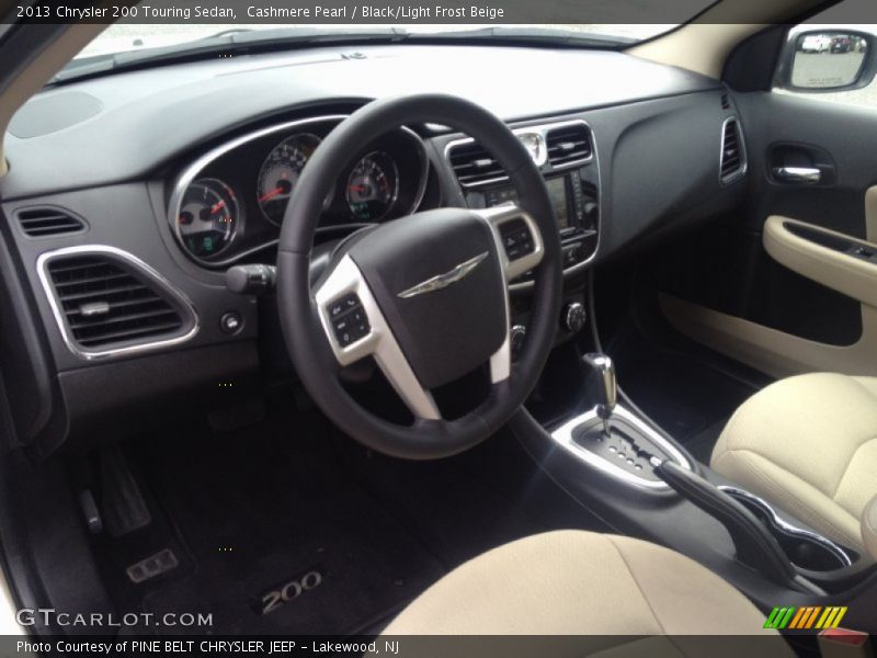 Cashmere Pearl / Black/Light Frost Beige 2013 Chrysler 200 Touring Sedan