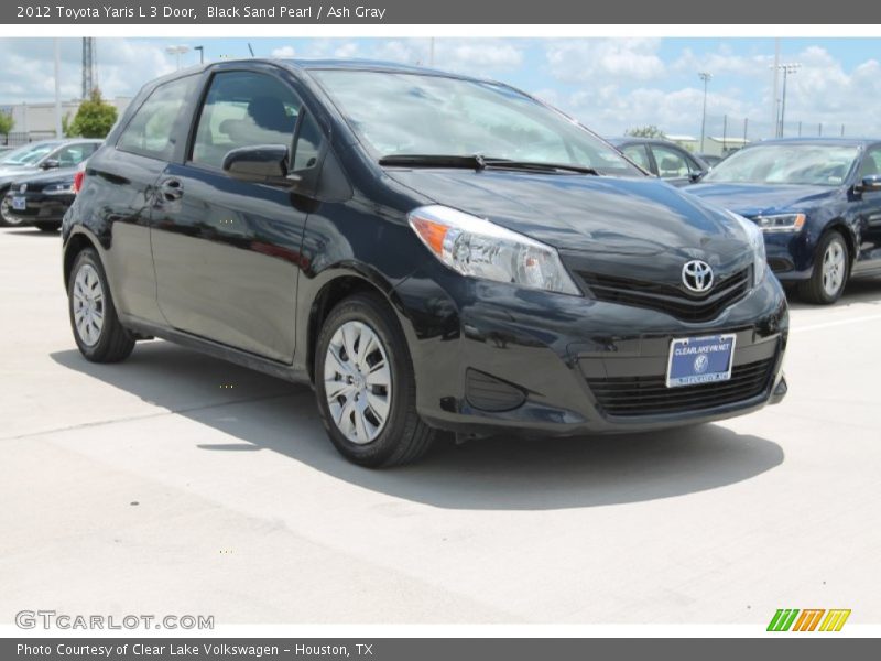 Black Sand Pearl / Ash Gray 2012 Toyota Yaris L 3 Door