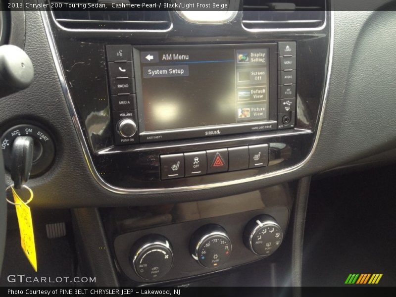 Cashmere Pearl / Black/Light Frost Beige 2013 Chrysler 200 Touring Sedan