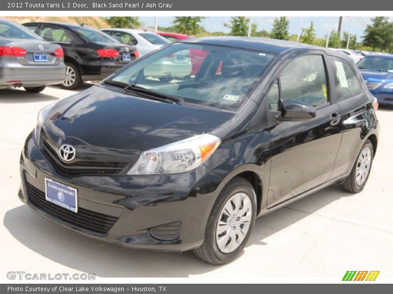 Black Sand Pearl / Ash Gray 2012 Toyota Yaris L 3 Door