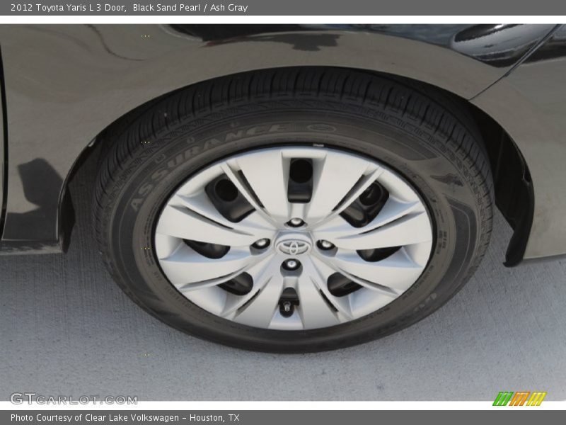Black Sand Pearl / Ash Gray 2012 Toyota Yaris L 3 Door