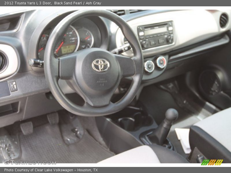 Black Sand Pearl / Ash Gray 2012 Toyota Yaris L 3 Door