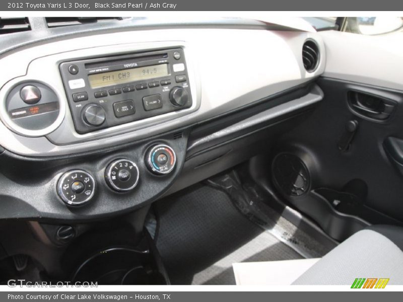Black Sand Pearl / Ash Gray 2012 Toyota Yaris L 3 Door
