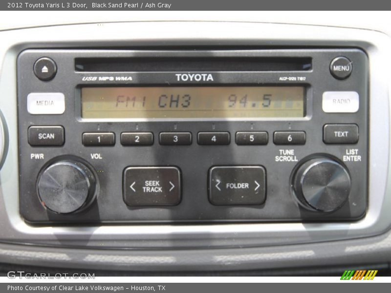 Black Sand Pearl / Ash Gray 2012 Toyota Yaris L 3 Door