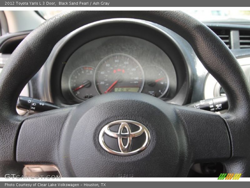 Black Sand Pearl / Ash Gray 2012 Toyota Yaris L 3 Door