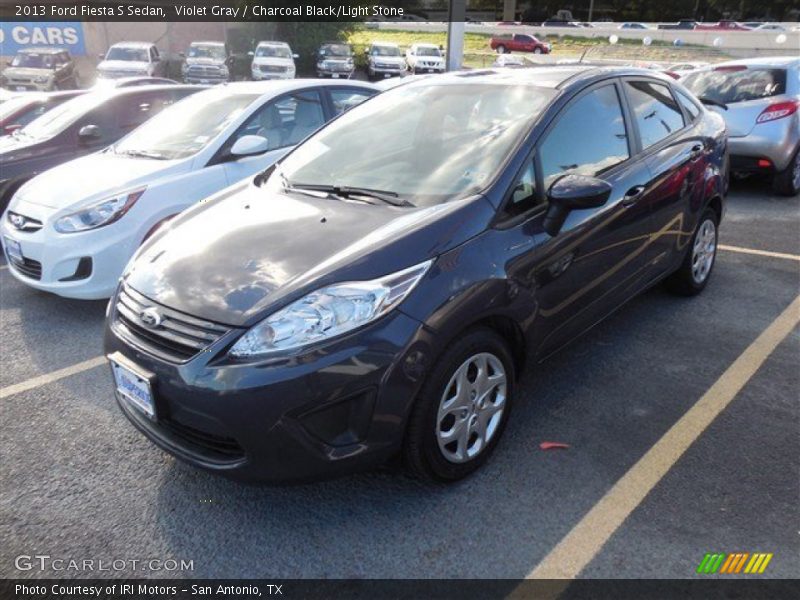 Violet Gray / Charcoal Black/Light Stone 2013 Ford Fiesta S Sedan