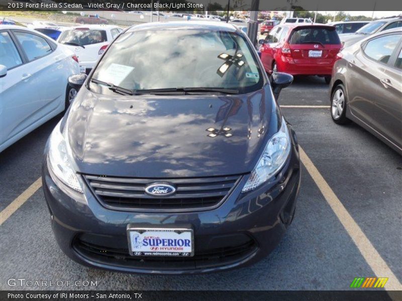 Violet Gray / Charcoal Black/Light Stone 2013 Ford Fiesta S Sedan
