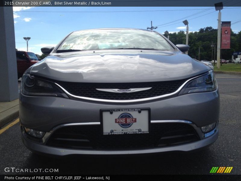 Billet Silver Metallic / Black/Linen 2015 Chrysler 200 C AWD