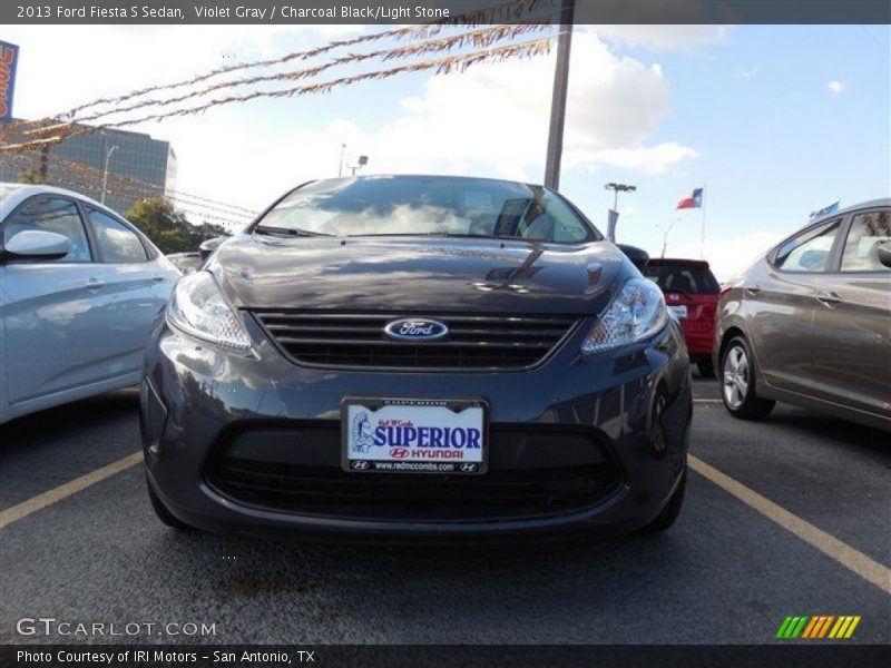 Violet Gray / Charcoal Black/Light Stone 2013 Ford Fiesta S Sedan