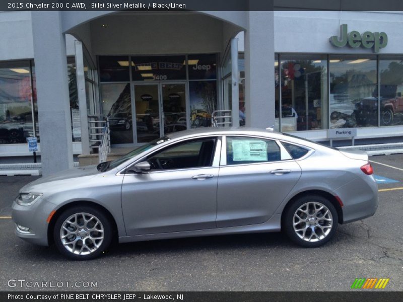 Billet Silver Metallic / Black/Linen 2015 Chrysler 200 C AWD