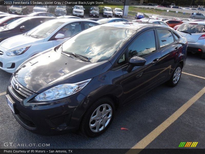 Violet Gray / Charcoal Black/Light Stone 2013 Ford Fiesta S Sedan