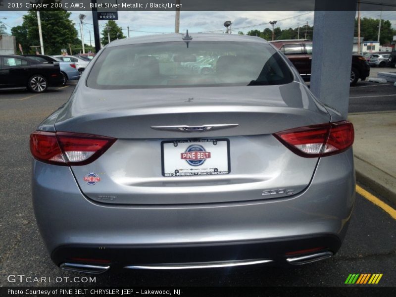 Billet Silver Metallic / Black/Linen 2015 Chrysler 200 C AWD