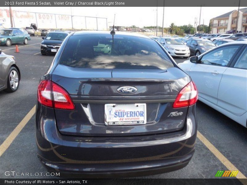 Violet Gray / Charcoal Black/Light Stone 2013 Ford Fiesta S Sedan