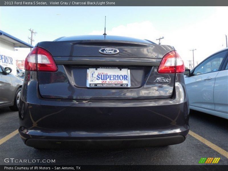 Violet Gray / Charcoal Black/Light Stone 2013 Ford Fiesta S Sedan