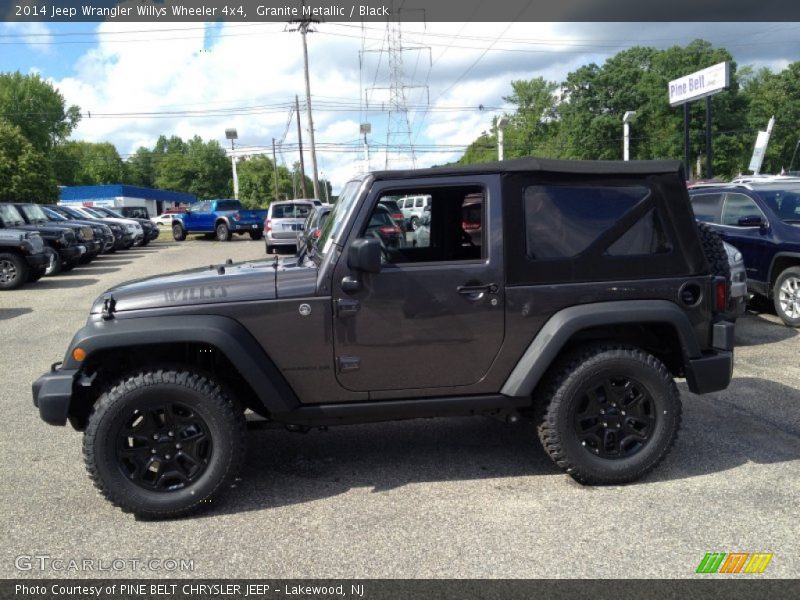 Granite Metallic / Black 2014 Jeep Wrangler Willys Wheeler 4x4