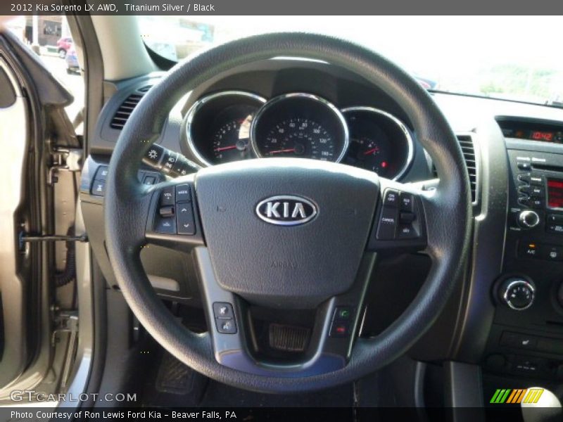 Titanium Silver / Black 2012 Kia Sorento LX AWD
